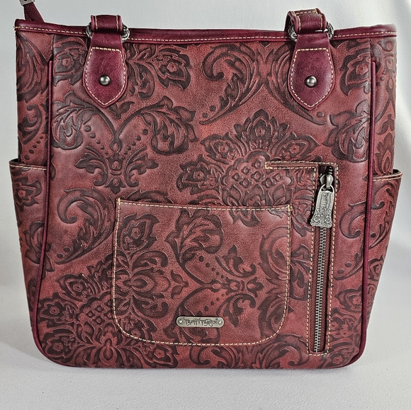 Trinity Ranch Embossed Concealed Carry Purse - Picture 3 of 16